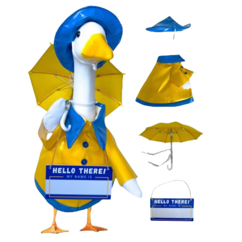 Raincoat style goose shaped clothes porch goose clothes courtyard goose outfit set 250508