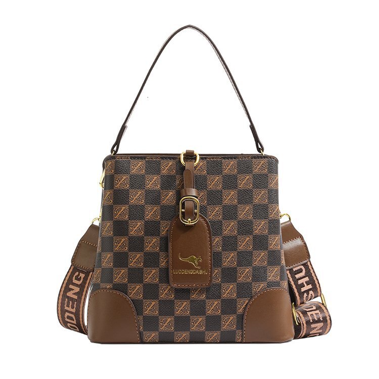 Luxury Brand High Quality New Style Free Delivery Designer Bag Live Broadcast Printed Bucket Bag, Women's New Trend, Simple And Versatile, Large 