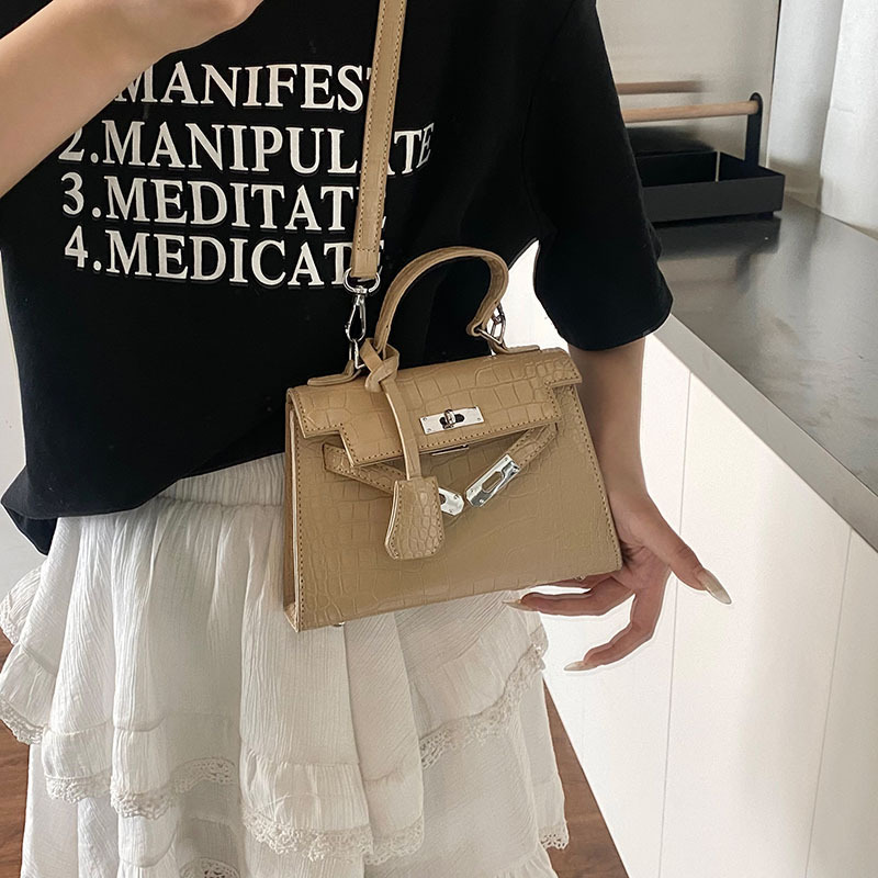 2025 Hot Sale Designer-Inspired Crocodile Tote Bag - Premium Adjustable Crossbody Purse with Top Handle, Minimalist Kelly-Style Bag