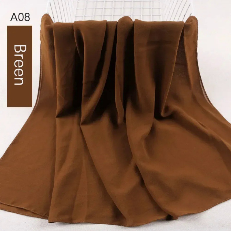 K651 Cross-border spot high-quality Muslim pearl chiffon veil long scarf Malay veil scarf Middle East African shawl