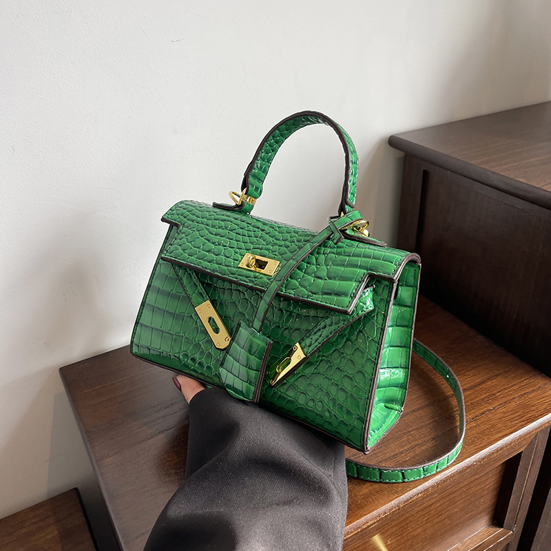 Hot Sale Mini Kelly-Inspired Croco Bag - Luxury Adjustable Chain Crossbody Purse, Designer-Style Small Shoulder Bag Free shipping