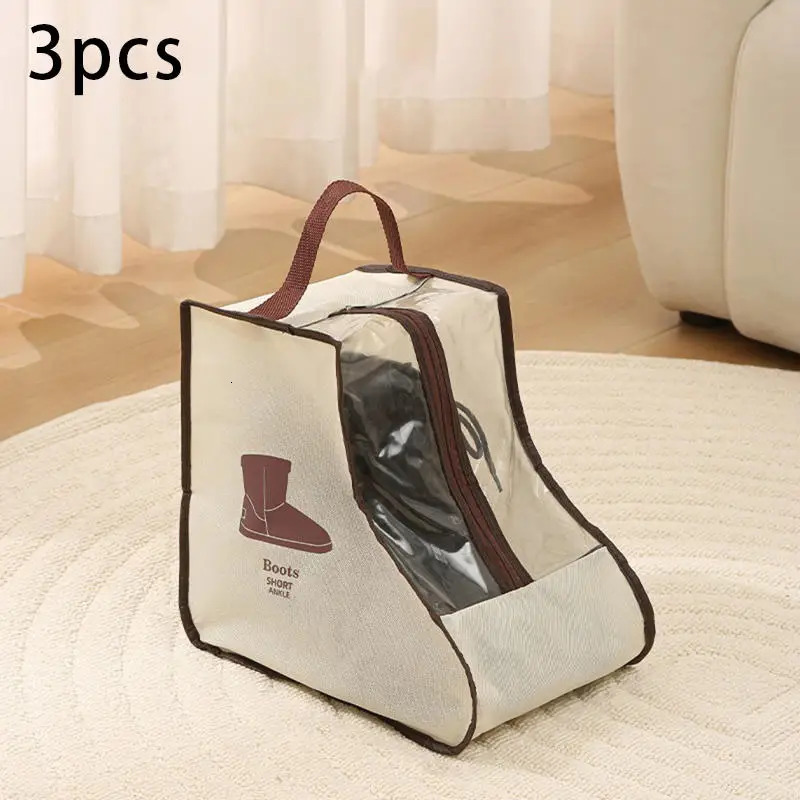 3 storage bags shoe bag travel boots household wide short visual portable 250428s