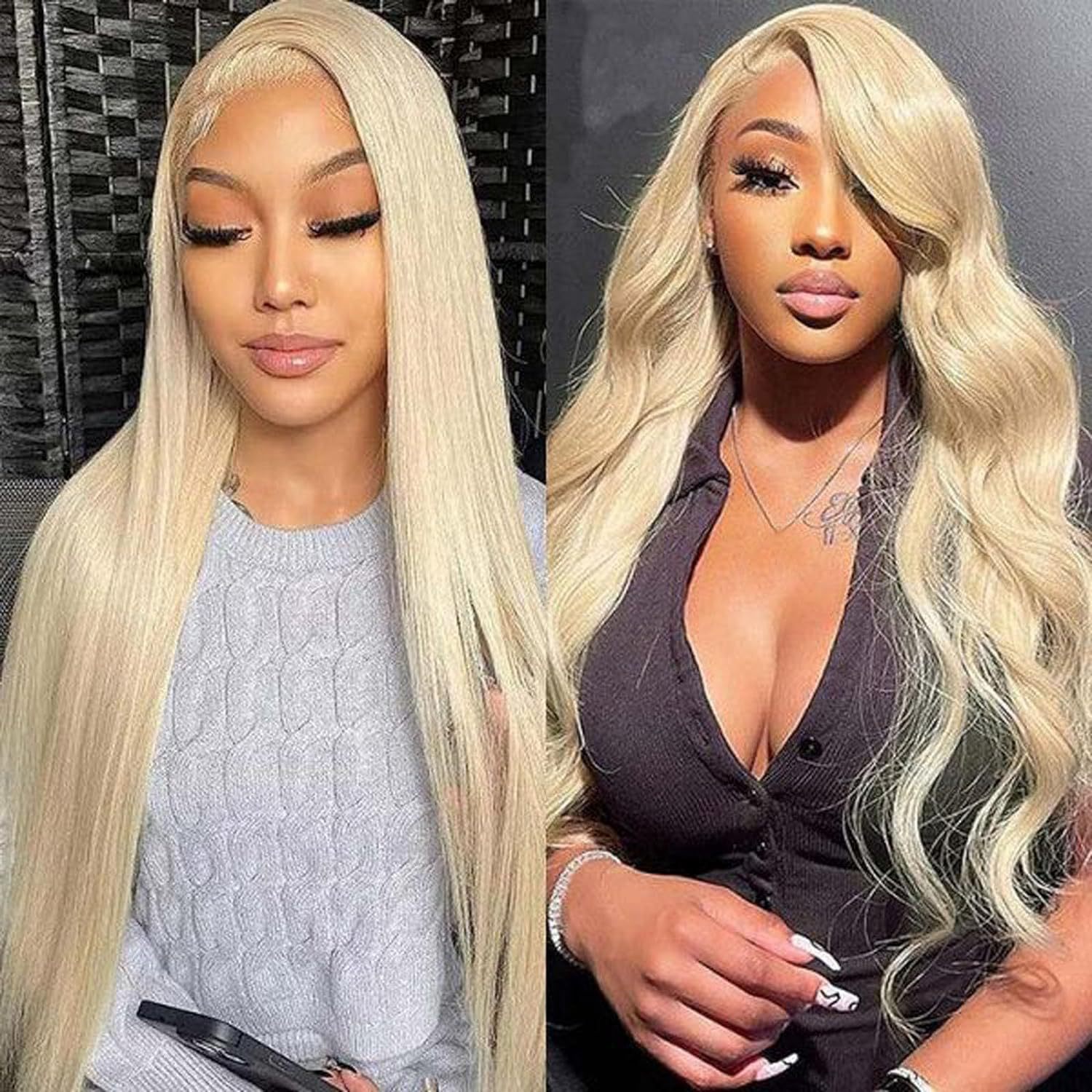 Burmese Hair 100% Really Human Blonde Color Hair 30 Inch Wigs Deep Wave Lace Frontal Wigs Brazilian 13x4 HD Transparent Glueless Human Hair Wig for Bl
