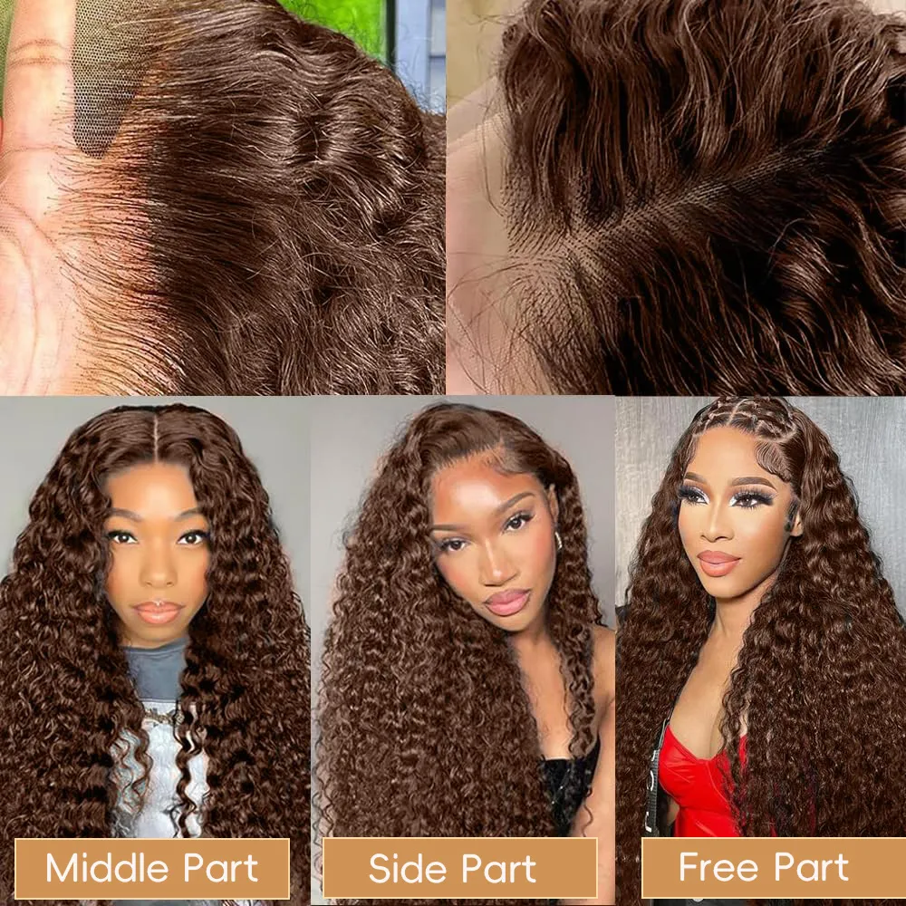 Burmese Hair 100% Really Human Blonde Color Hair 30 Inch Wigs Deep Wave Lace Frontal Wigs Brazilian 13x4 HD Transparent Glueless Human Hair Wig for Bl
