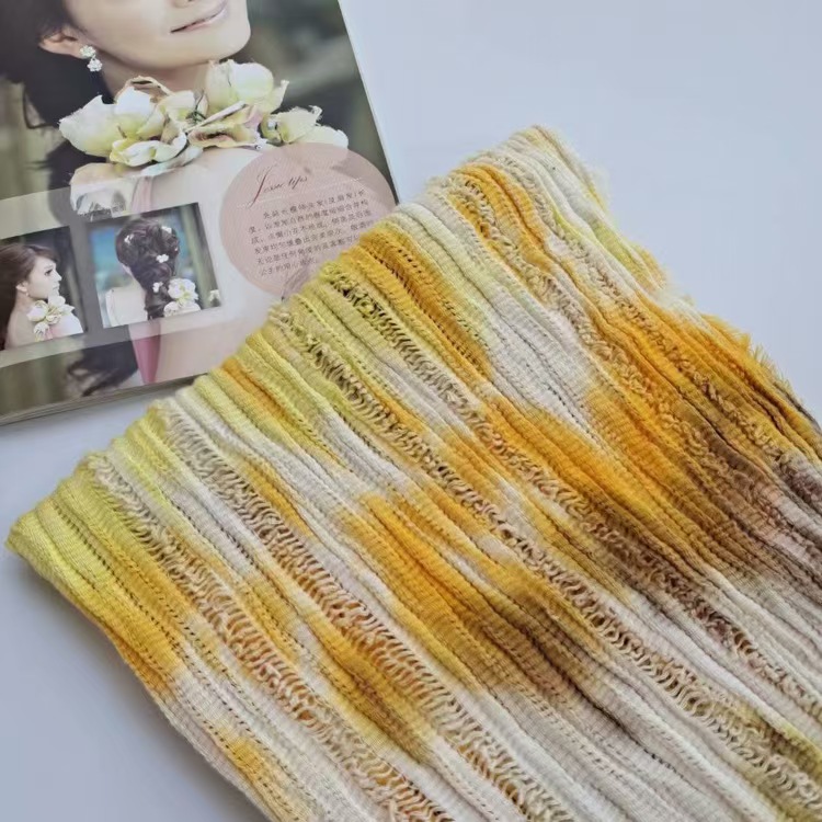 T655 new hand-dyed scarf cotton and linen pleated slender warm neck hollow element color shawl