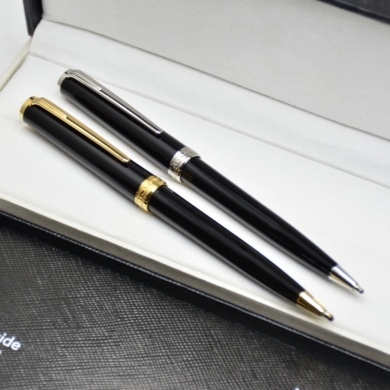 Wholesale High Quality Black Blue Ballpoint Dwe74 / Roller Pens School Office Stationery Fashion Write Ball Pen