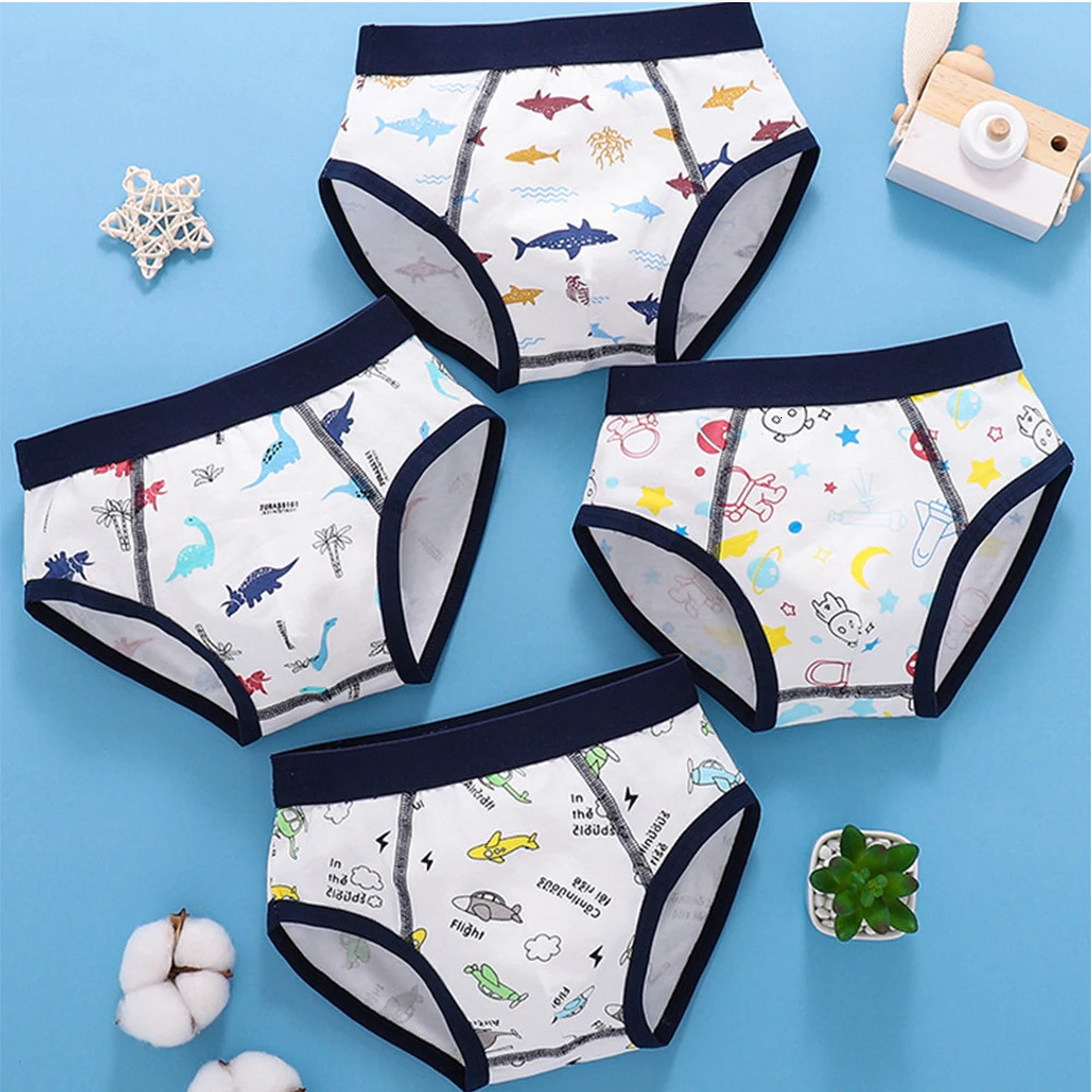 Children Boys Boxer Briefs Cotton Underwear Small Medium Big Boys 12-15 Years Old Teenager Shorts Breathable M L XL 2XL3XL 250508