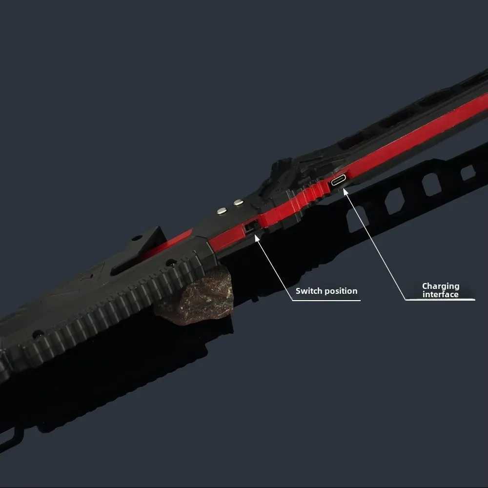 Cyberpunk 80cm/31.5in Lightsaber Samurai Sword with Sheath Model Props Collectible Game Peripherals Cosplay Boy Holiday Toy Gift T250508