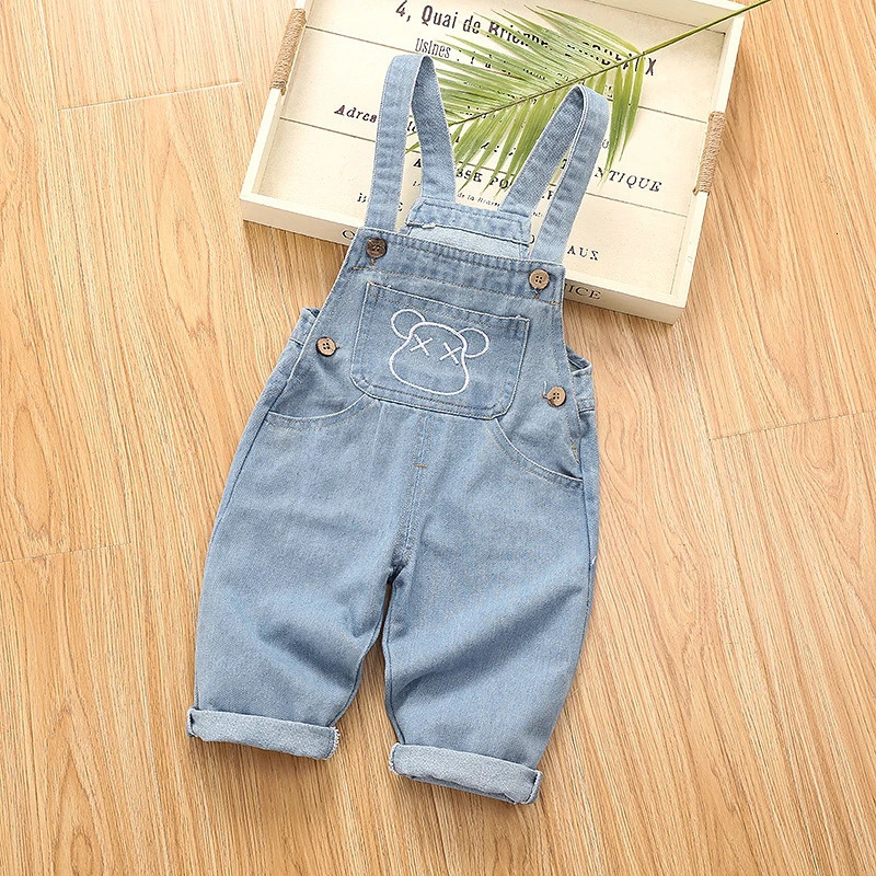 IENENS Boy Girl Overalls Toddler Clothes Child Jumpsuit Infant Denim Dungarees 1 2 3 4 Years Spring Autumn Baby Soft Jeans 250508