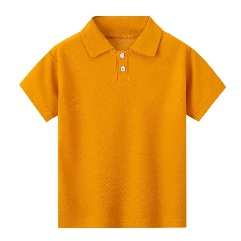 Childrens Solid Color POLO Shirt Boy Handsome Fashion Sports T-shirt Lapel Comfortable Half Sleeve. 250508