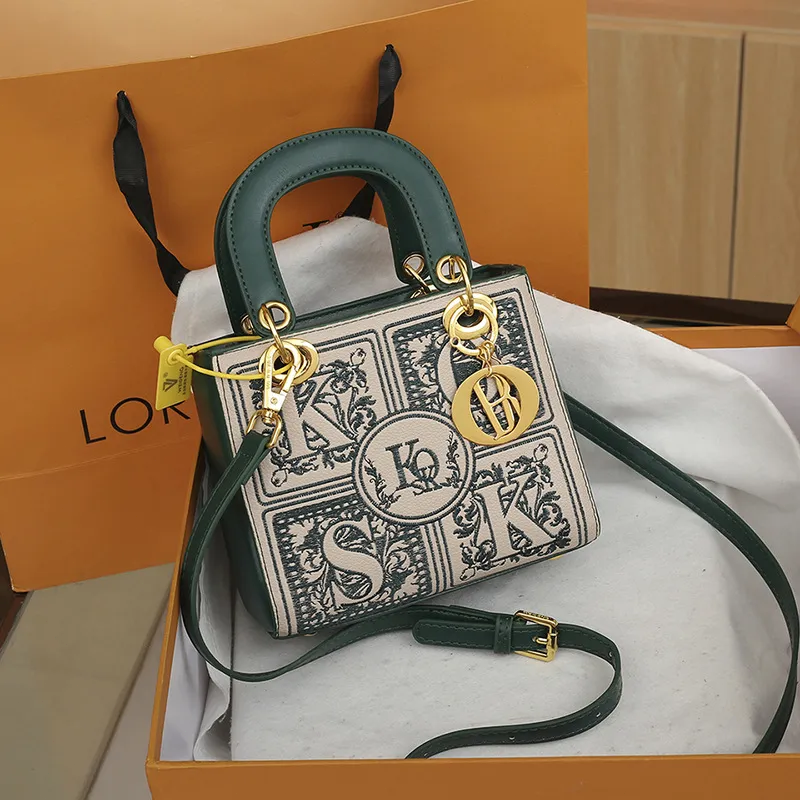 free shipping designer bag shoulder tote bags for womans ladies fashion embroidery casual handbag square crossbody bag