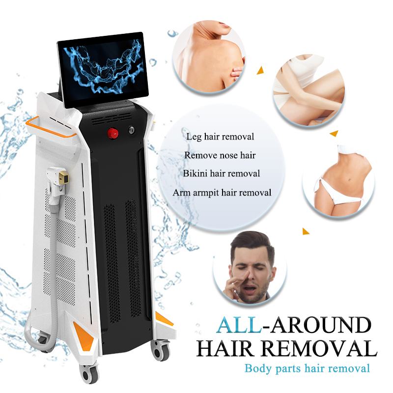 Fast ice cooling epilator machine 755nm 808nm 1064nm diode laser hair removal salon devices CE approved for tanned skin painless permanent 100 million