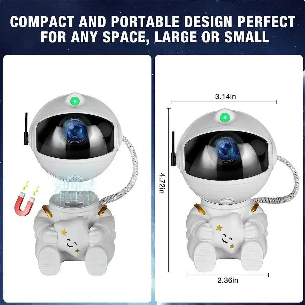 Star Projector Galaxy Night Light Astronaut Space Projector Starry Nebula Ceiling LED lights for bedroom home decoration childrens gifts Z250508