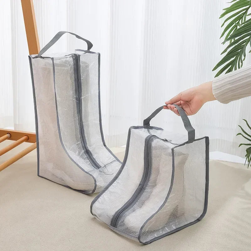 Fashion Portable High Heel Shoe Storage Bag Organizer Long Cycling Rain Boots Dustproof Travel Shoes Cover Chain 250428s
