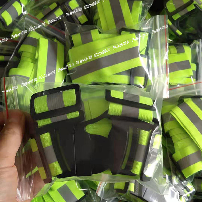 Safety Gear Reflective Vest Clothing High Visibility Day And Night Adjustable Elastic Strip Vest Jacket 12 Colors