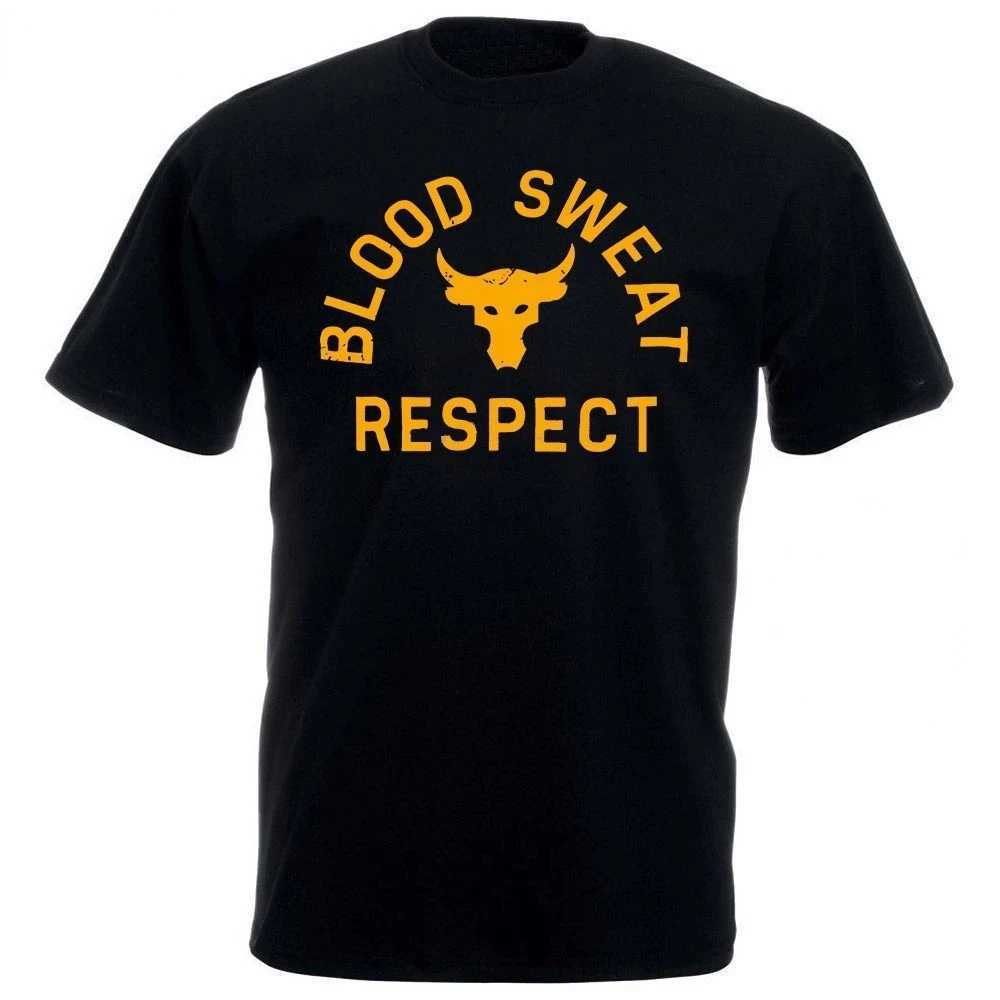 Men Project Rock Blood Sweat Respect Graphic TShirt Male Fashion Casual Tops Men Summer XS-4XL Tees Mens Clothing W250508