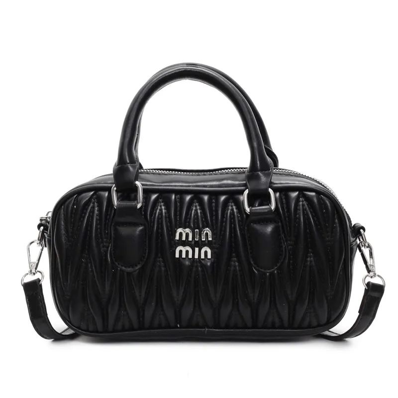 free shipping 2025 new designer shoulder bowling bags for womans handbag flap fashion black women messenger bag crossbody bag