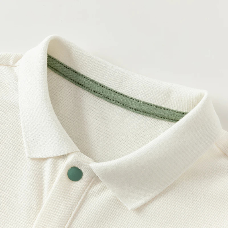 Dave Bella Autumn Baby Boys Long Sleeve Polo T-shirt Kid Children Solid Color Lapel T-shirt Top DB3242299 250508