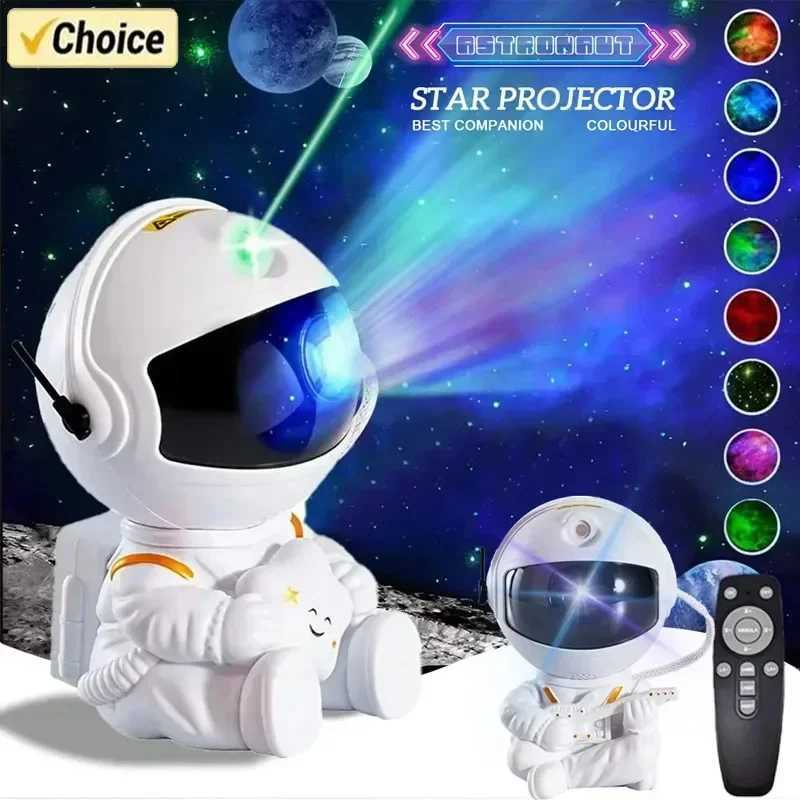 Star Projector Galaxy Night Light Astronaut Space Projector Starry Nebula Ceiling LED lights for bedroom home decoration childrens gifts Z250508