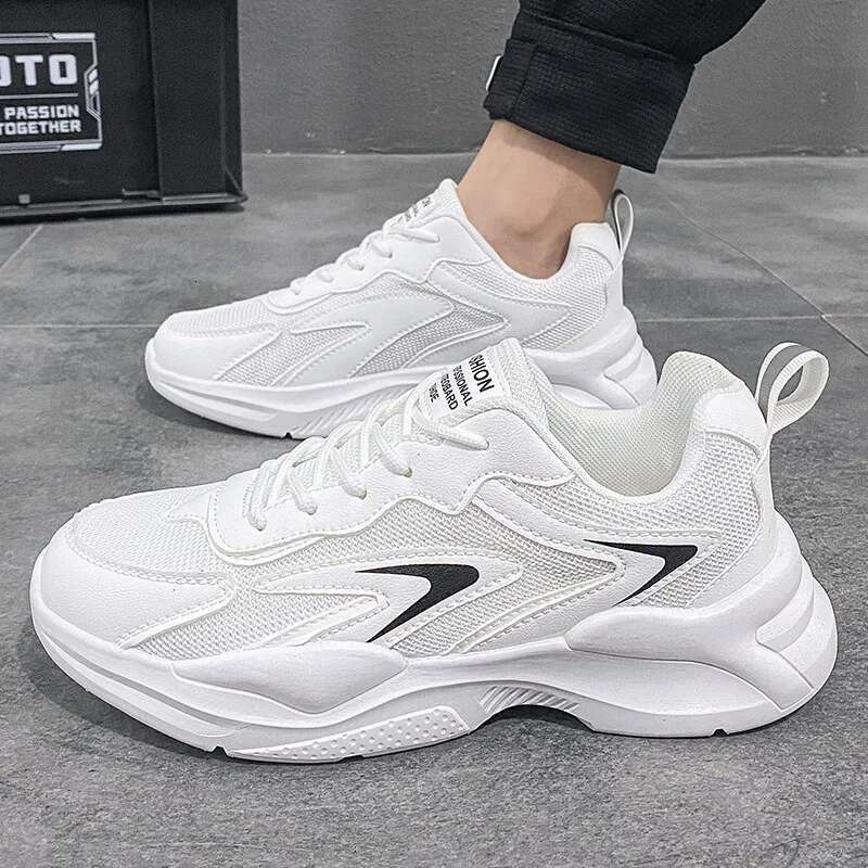 Men's Chunky Dad Shoes: 2025 Summer Breathable Running Sneakers with Thick Soles for Students