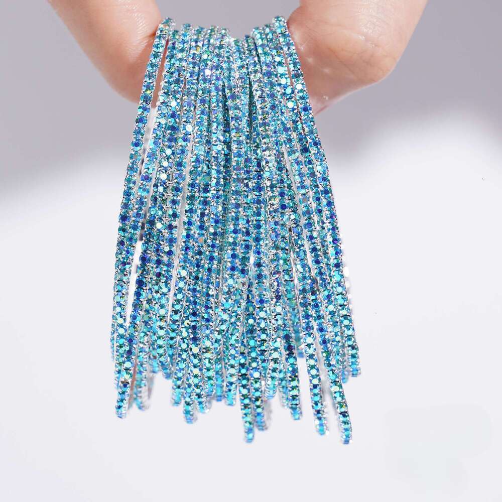 dia studded elastic single row colorful rhinestone womens grip chain full dia bracelet personalized and creative