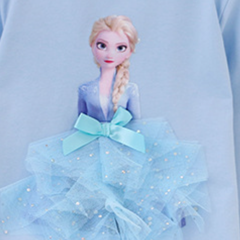 DISNEY Frozen Princess Elsa kids designer clothes Children clothes spring and autumn girl base t-shirt princess top long sleeves