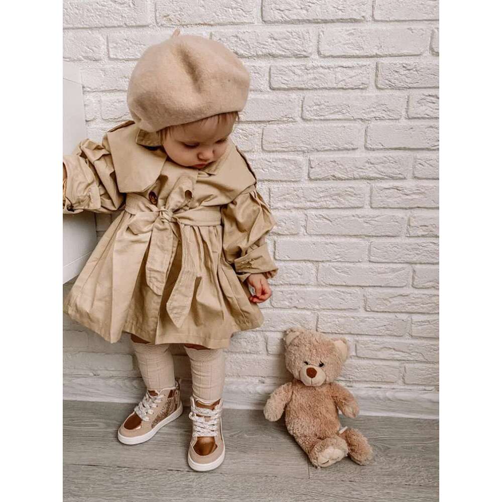Fashion Trench Coat Cotton Autumn Spring Baby Girl Clothes Kids Jackets For Girls Coats Infant Outerwears Clothing