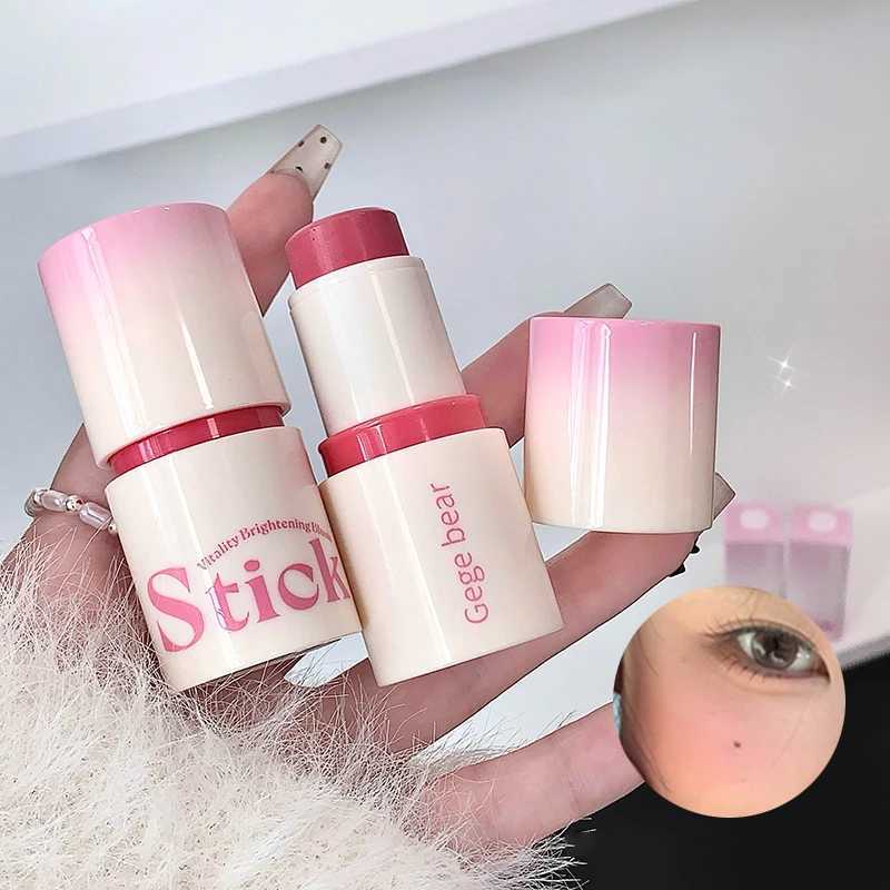 Smooth Blush Stick Low Saturation Cheek Tint Makeup Long-lasting Waterproof Natural Pink Brightening Expanding Color Rouge StickXJ250508