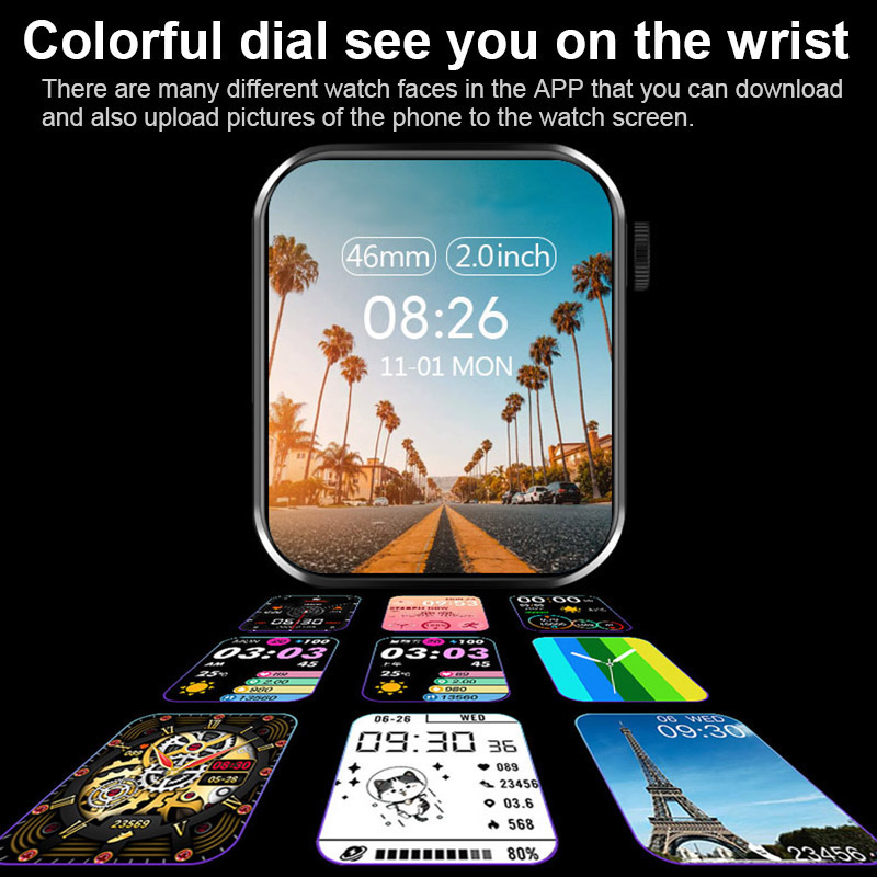Sportwatch Smart Watch Series 10 S10 9 46mm 45mm 49mm Men Women Watch 2.1" Wristband Wireless Charging Strap Box Bracelet Smartwatch Ultra 2 Spor