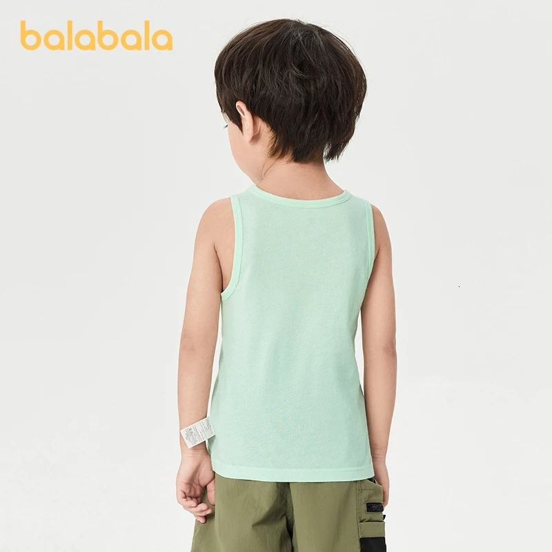 Balabala Vest Girls Base Layer Summer Sleeveless Strap Home Wear Infants Toddlers Pure Cotton a Set of Two Pieces 250508