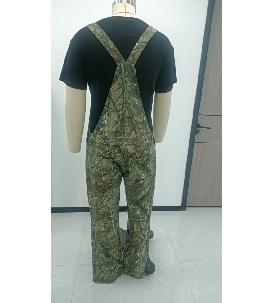 Overalls Men Baggy Jeans For Mens Camouflage Denim Streetwear Daily Casual Suspender Trousers Adjustable Wide Straps Jumpsuit With Pockets
