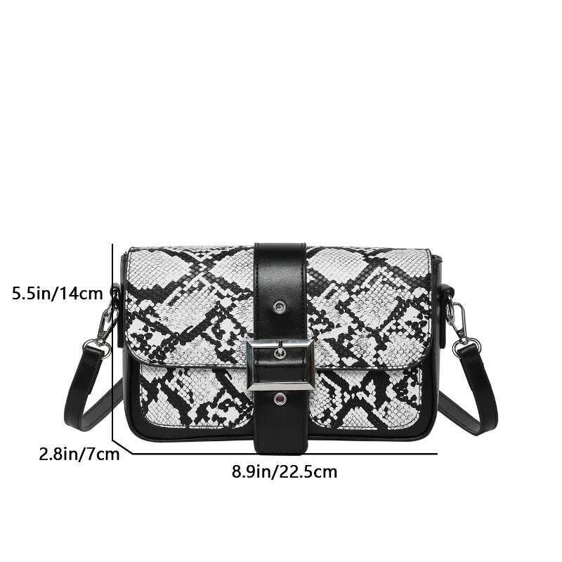 Snake Pattern Satchel High Quality Leather Shoulder Bags for Women 2025 New Simple Crossbody Bag Designer Ladies Handbags