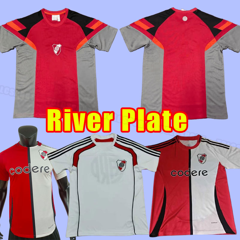 24/25 River Plate soccer jerseys plates 2024 2025 FERREIRA M.BORJA PRATTO DE LA CRUZ PONZIO BORRE PINOLA Men Kits football shirts training pre-match player version