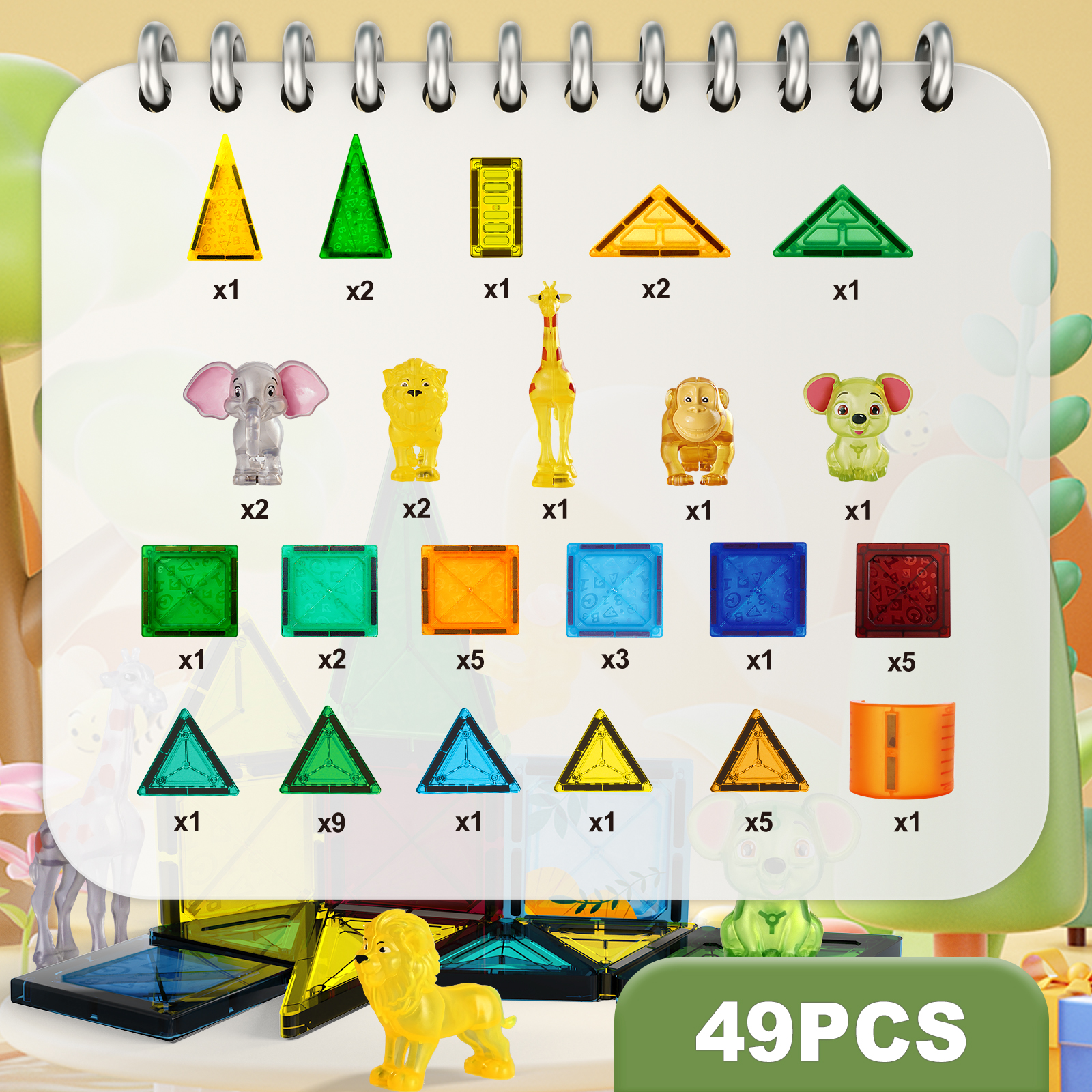 49pcs Educational Learning Cube Toys - Large Collection Promoting Imagination & Problem Solving