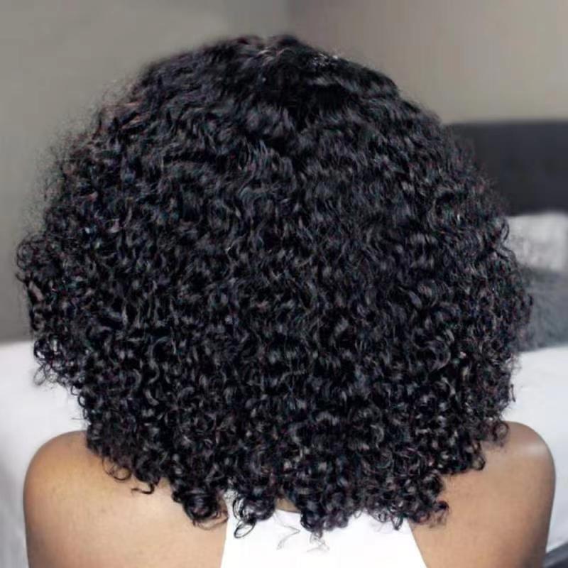 chemical New fiber front lace wig womens short curly hair chemical fiber headgear