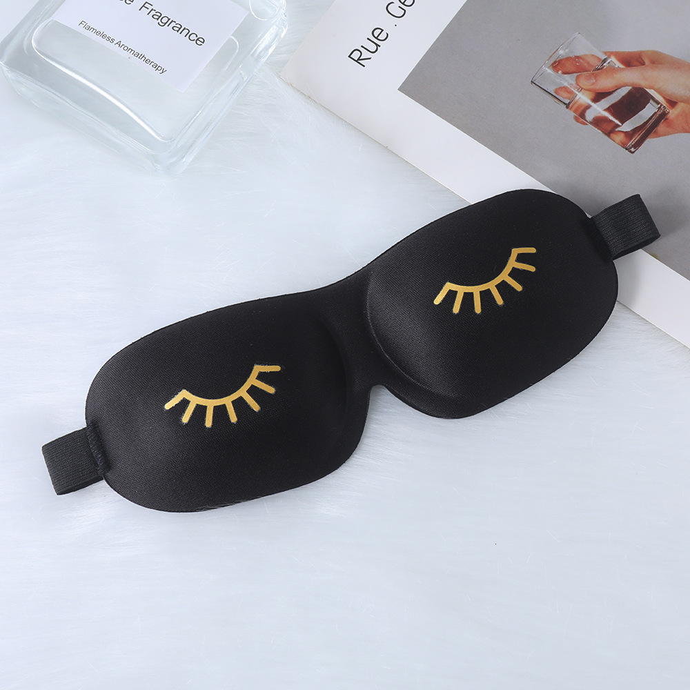 Hot stamping eyelash 3D three-dimensional concave convex non compression comfortable breathable blackout sleep eye mask multi-color