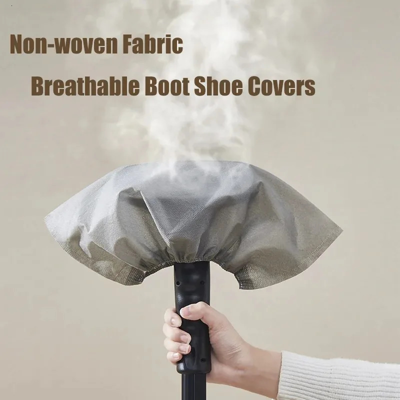 100 count disposable boot shoe covers with anti slip and elastic properties are used for indoor carpet floor protection in the workplace 250428s