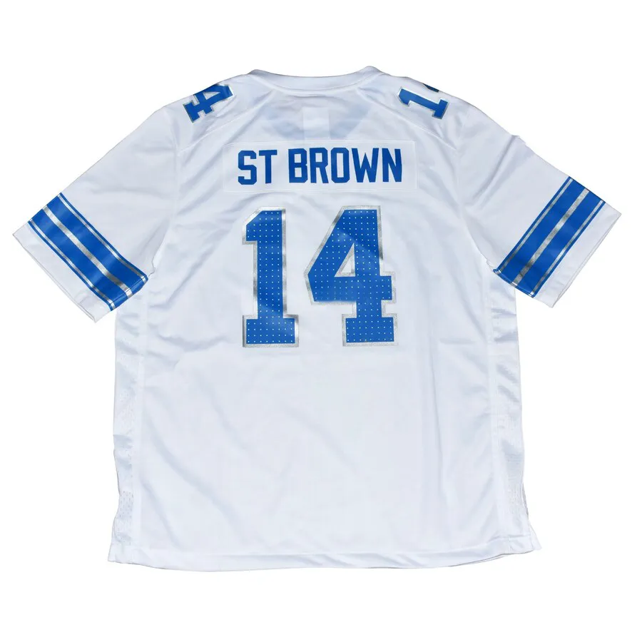 26 Jahmyr Gibbs Football Jersey St. Brown Jared Goff Hooker Jackson Montgomery Reynolds Custom Jerseys