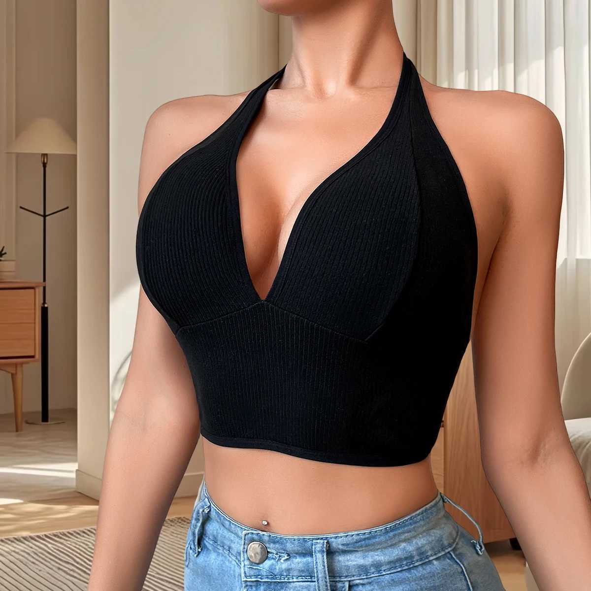 1 seamless womens sexy vest ribbed breathable underwear sports vest top of the line sports backless womens underwear vestXJ250508