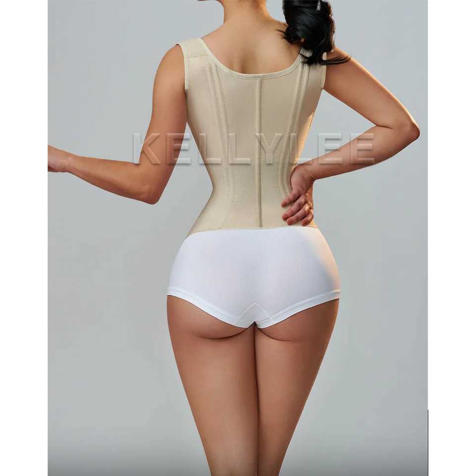 Highly Compressed Sexy Body Wrap Waist Trainer Adjustable Tummy Belt Waist Trimmer with Shoulder Straps for Postpartum Recovery W250509