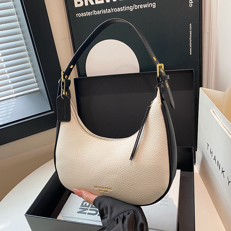 2025 Premium Crescent Crossbody - Textured Leather Shoulder Tote for Women,Designer Underarm Bag Collection