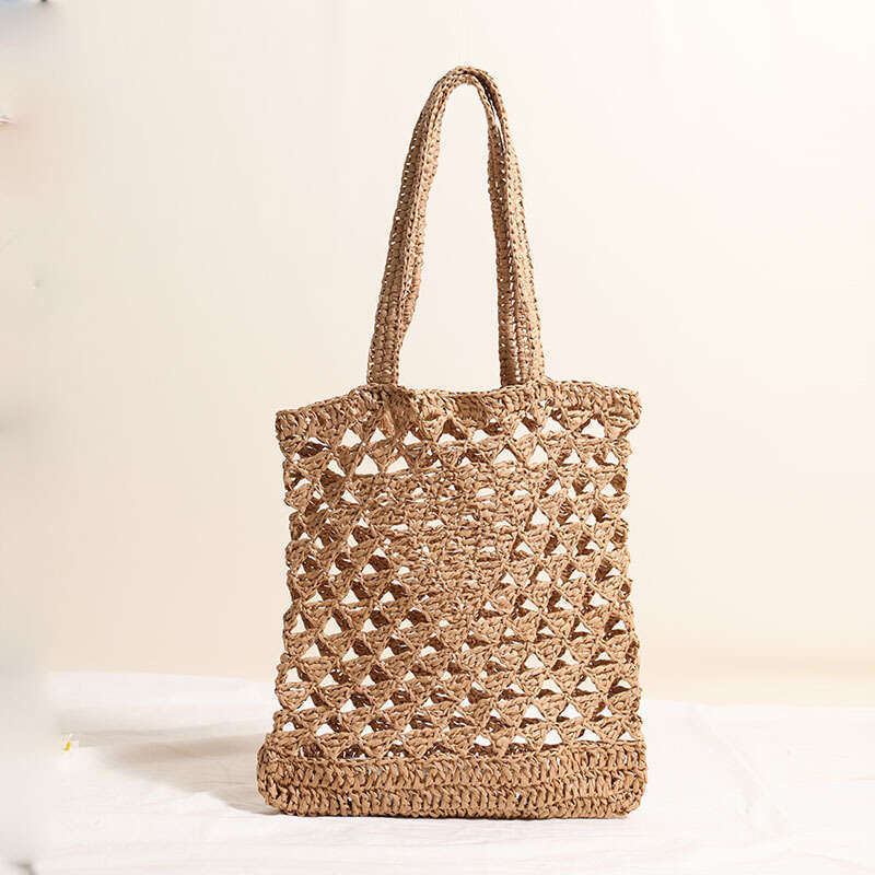 Beach Bag Fashionable One Shoulder Grass New Casual Hollow Woven Vacation Style Beach Bag Versatile Women S Bag KQ