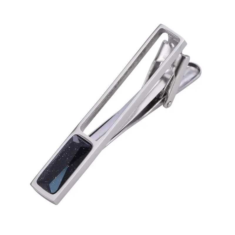 Stainless Steel Tie Clip Men Women High-end Fashion Minimalist Suit Shirt Crystal Wedding Anniversary Clothing Accessories Gifts M250508