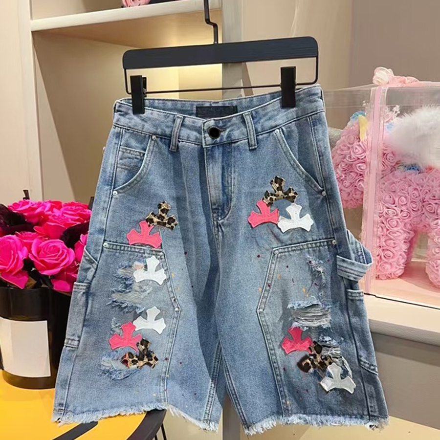 Women Pants Hotty Ladies Letter High Quality Hot Shorts Design Retro Streetwear Casual Sports Summer Jeans XJ260206