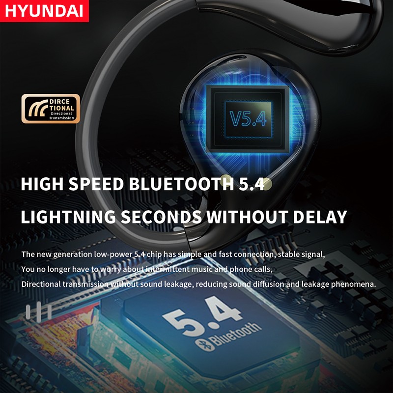 New HYUNDAI YX46 Bluetooth Headphones Small Sachet Open Earphones High Sound Light Luxury Fragrance Bag Style Charging Case For Gift