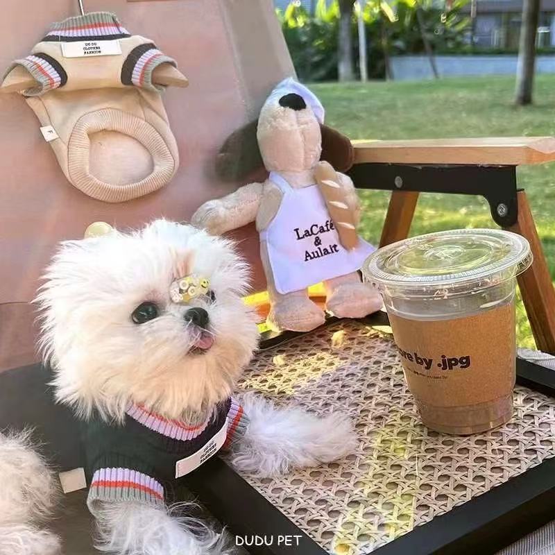 T00172 Autumn and winter puppy clothes pet Maltese small dog Teddy Bichon clothes anti-hair loss warm plus velvet
