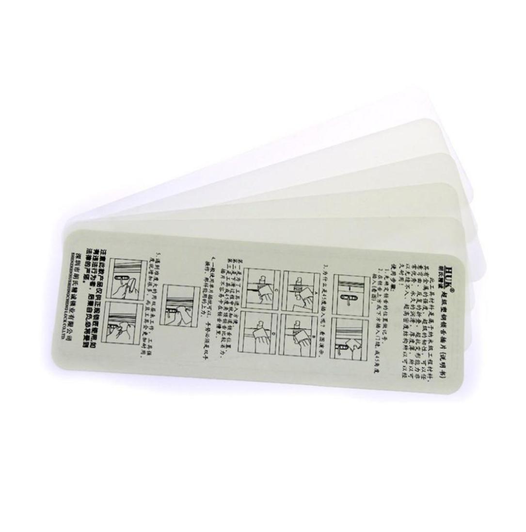 HUK Super Mica Bypass Shims 5pcs These lock slipping plastic are the ideal tool for shimming and bypassing doors4781351