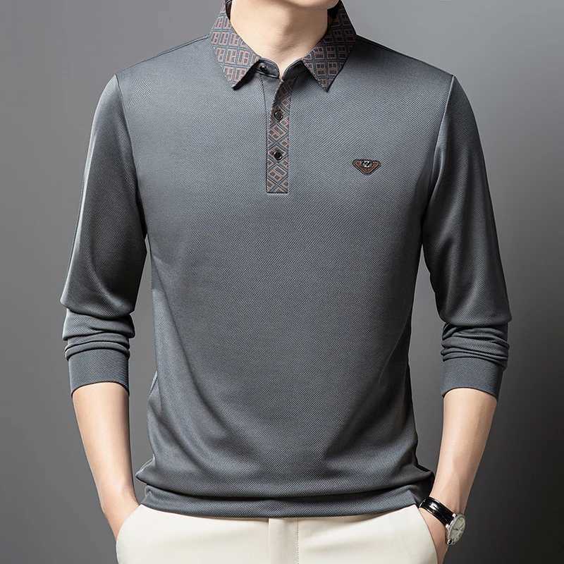 2024 Autumn Mens Brand New Embroidered Printed Long Sleeved Polo Shirt Fashion Business Casual Lapel T-Shirt Mens Wear Z250509