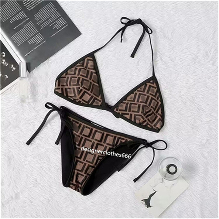 Designer Bikini Women Sexy Swimwear Summer Fashion Swimwear Monogram print short suit Thong Bra Beach Party suit High-end bikini pool party suit s-xl A10