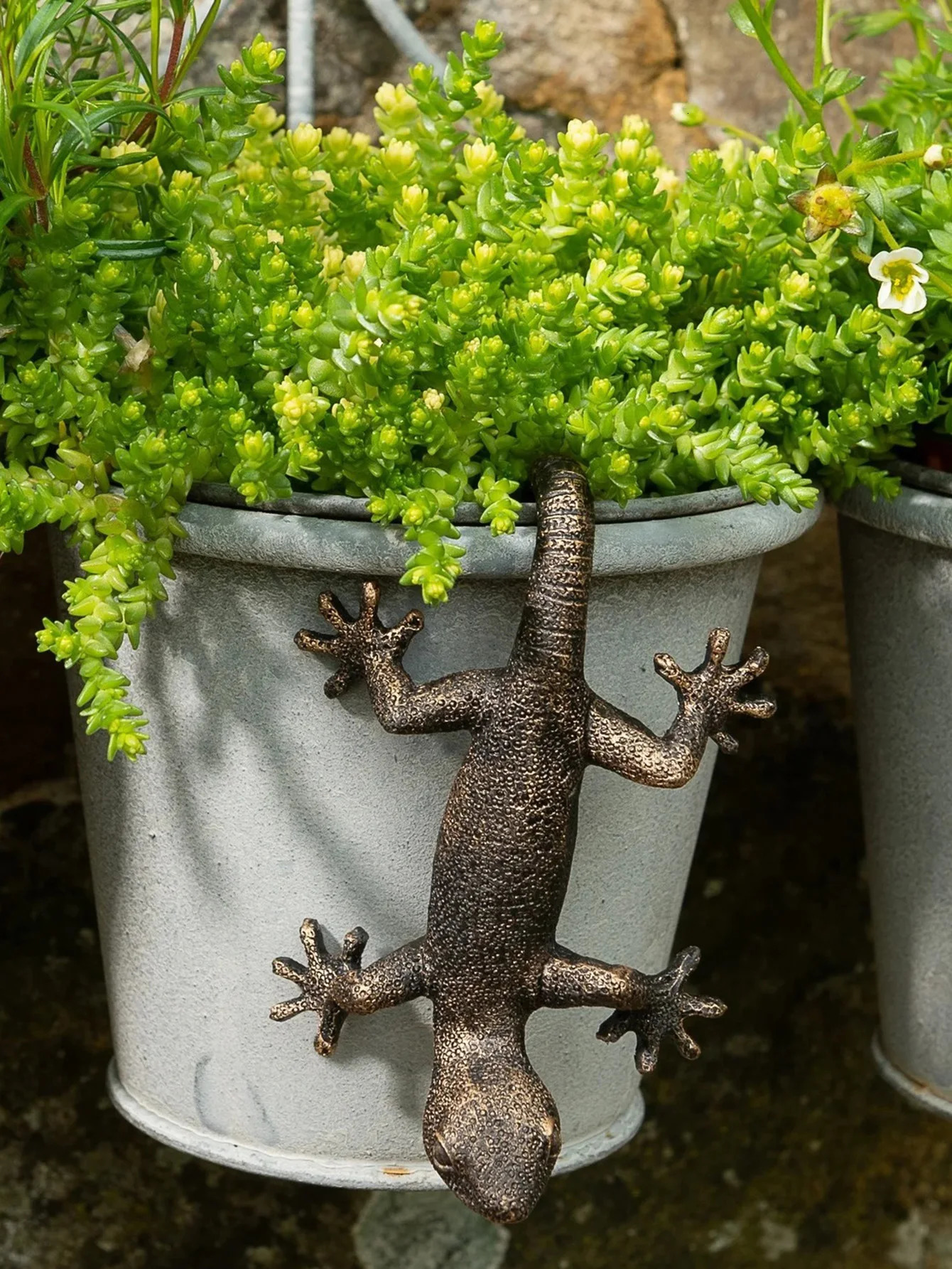 1pc Planter Figurine Plant Planter Gecko Hanging - Decorative Patio Art Ornament for Patio Yard and Garden Planter Decoration 250428